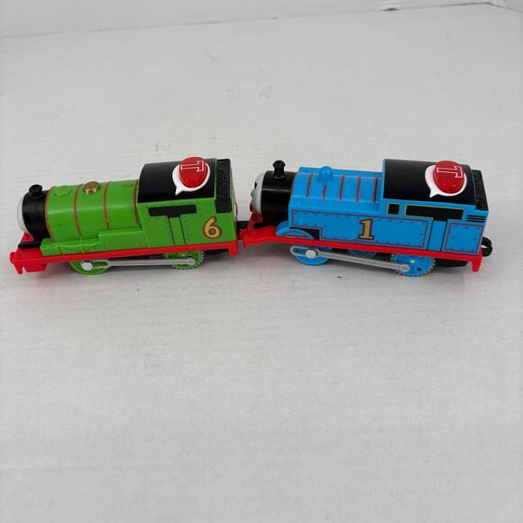 Trackmaster Thomas & Friends Percy Motorized Sounds Lights Trains Mattel Works - Picture 8 of 11